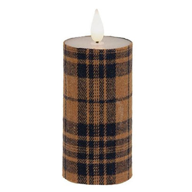Fall Plaid Realistic Flame LED Votive, 4